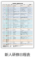 新人研修日程表